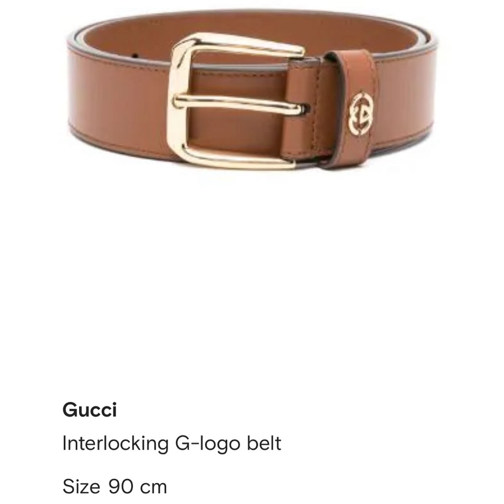 Gucci Mens
90CM Interlocking G-logo Brown belt with Gift box